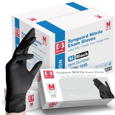Gloves (M), Nitrile 5 mil, box of 100