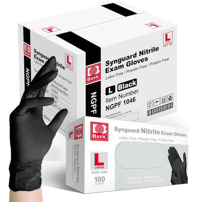 Gloves (L), Nitrile 5 mil, box of 100